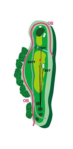 レイクコース HOLE 01 / Par 4